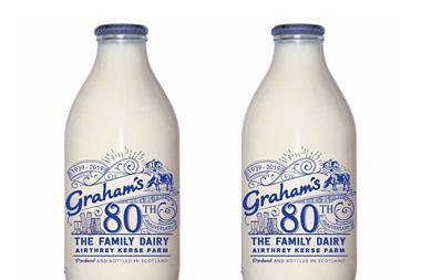 Grahams glass bottle milk