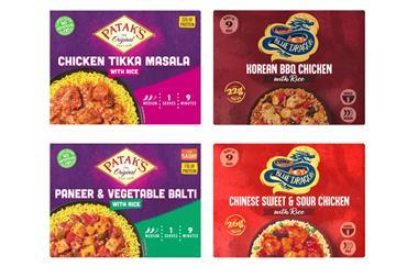 Pataks and Blue Dragon frozen readymeals