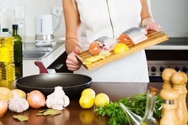 woman cooking kitchen ingredients