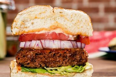 Beyond Meat plant-based burger lifestyle shot