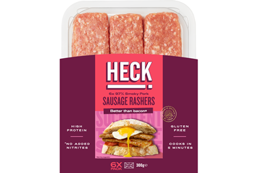 Heck sausage rashers new packaging