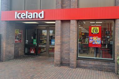 Iceland Foods digital screens at a store