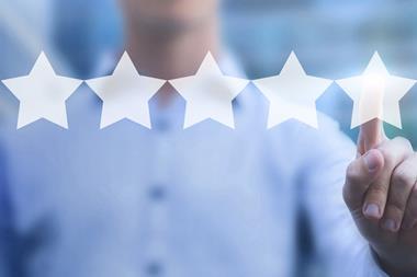 Product recommendations review star rating
