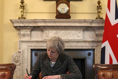 Theresa May signs Article 50_single use