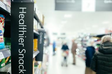 health aisle shelf supermarket healthy food upf hfss waitrose