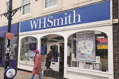 WH Smith store front Shorham Covid