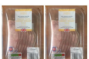 aldi recyclable plastic on cooked meat ham