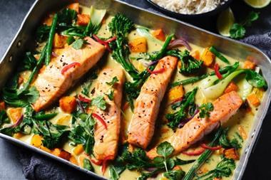 M&S Salmon traybake