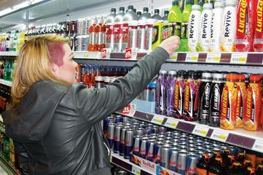 energy drinks aisle