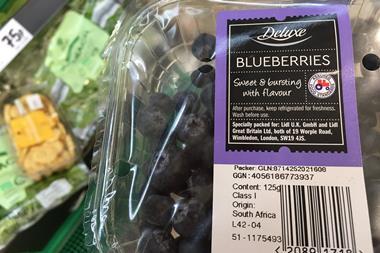 Lidl blueberries with 'misused' Red Tractor logo