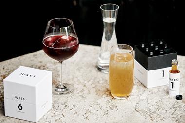 1 & 6 - Cordials in Glasses & Packaging on Table Top - High Res