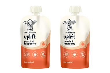 The Collective Uplift Peach & Raspberry Live Yoghurt Pouch