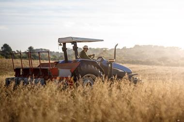 Single use, farmer in field