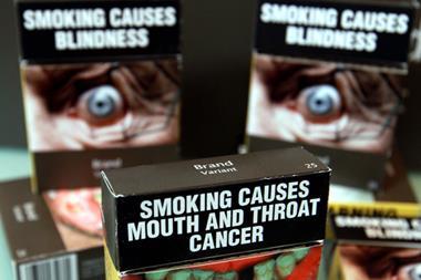 Smoking warnings on packs