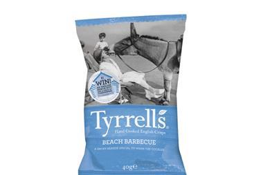Tyrells Beach Barbecue crisps