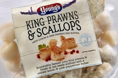 youngs king prawns and scallops