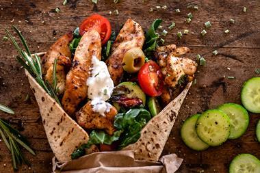 flatbread pitta wrap