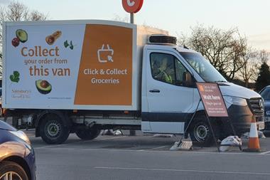 Sainsburys delivery van click and collect