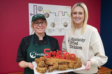 FareShare culinary lead Lissa Mullon (left) and KFC director of food and quality Jo Tivers (right)