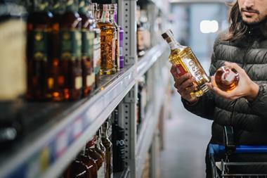 whiskey supermarket shopper alcohol spirits