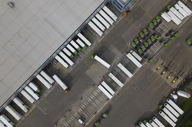 logistics warehouse lorry supermarket suppliers GettyImages-1761686005