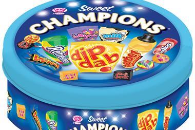tangerine champions confectionery tin sweets