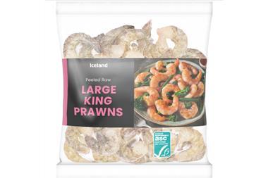Iceland Peeled Raw Extra Large King Prawns 240g, £5.50 (2 for £10)