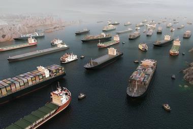 cargo in strait of hormus - getty