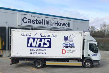 Castell Howell lorry - NHS