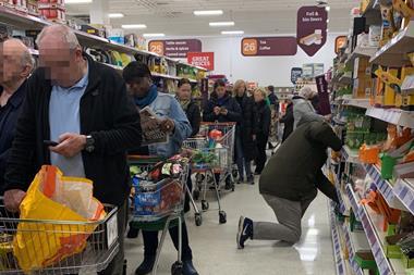 Sainsbury's coronavirus panic buying