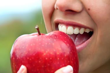 girl eating apple fruit