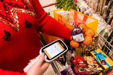 Customer Christmas shopping with SmartShop