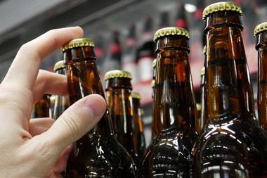 beer bottle supermarket aisle shelf