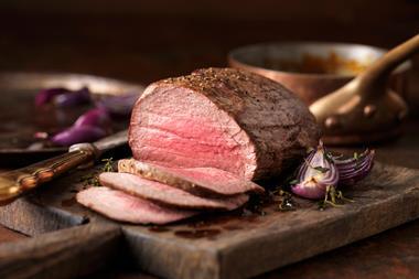 carved piece of beef