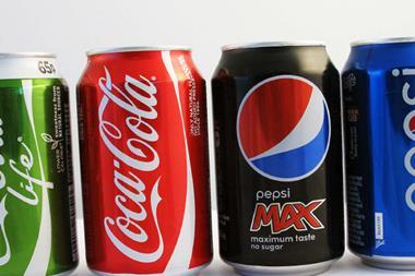 fizzy drinks line up