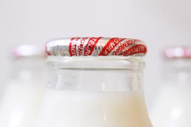 glass milk bottle