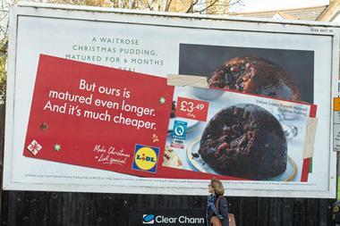 Lidl billboard ad mocking Waitrose
