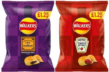 Walkers Worcester Sauce and Ketchup crisps