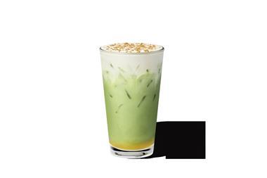Iced Apple Crumble Matcha Latte