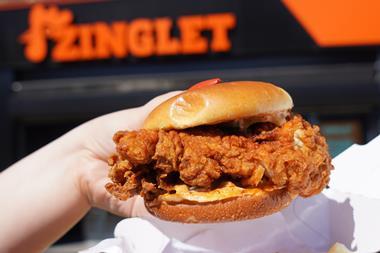 Zinglet chicken burger