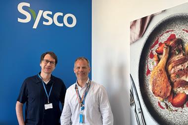 Nadim Ednan-Laperouse of Natasha Foundation (left) with Sysco GB CEO Paul Nieduszynski (right)
