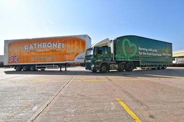 Rathbones Bakery & Morrisons ambient double deck Tiger Trailers