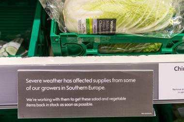 fresh food shortages