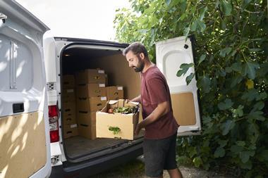 eco delivery van supply veg fresh farming