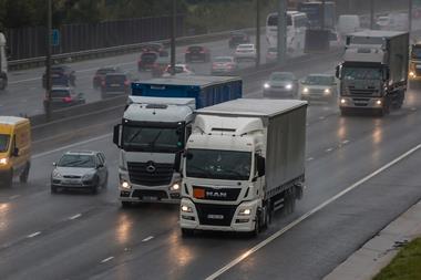 Lorries logistics motorway road