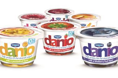 Danone has changed Danio packs to say "strained" instead of "Greek" yoghurt