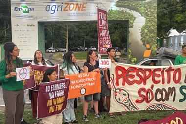 Protests at COP30 Agrizone