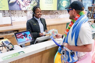 Euros and dollers now available in cash over the counter in Waitrose stores