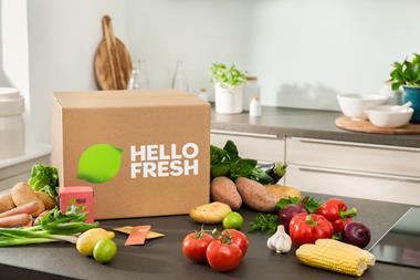 HelloFresh delivery box veg