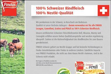 Findus Switzerland ad